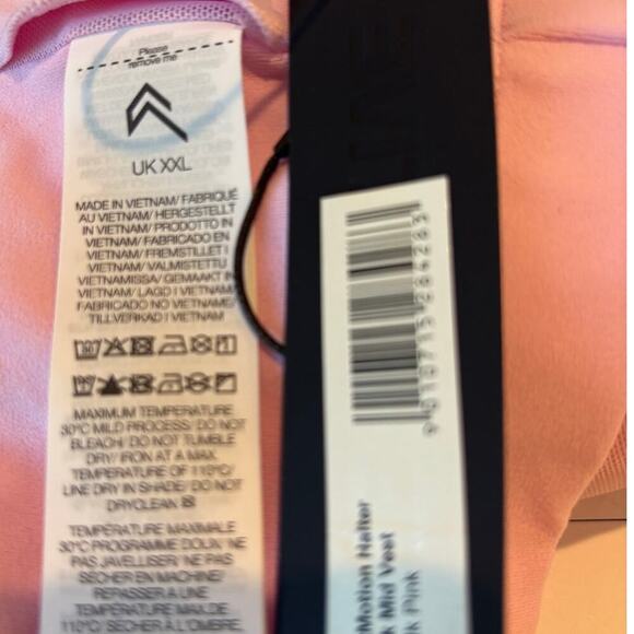 Oner Active Women's Chalk Pink Softmotion Halter Neck Mid Vest Size XXL - Picture 7 of 7